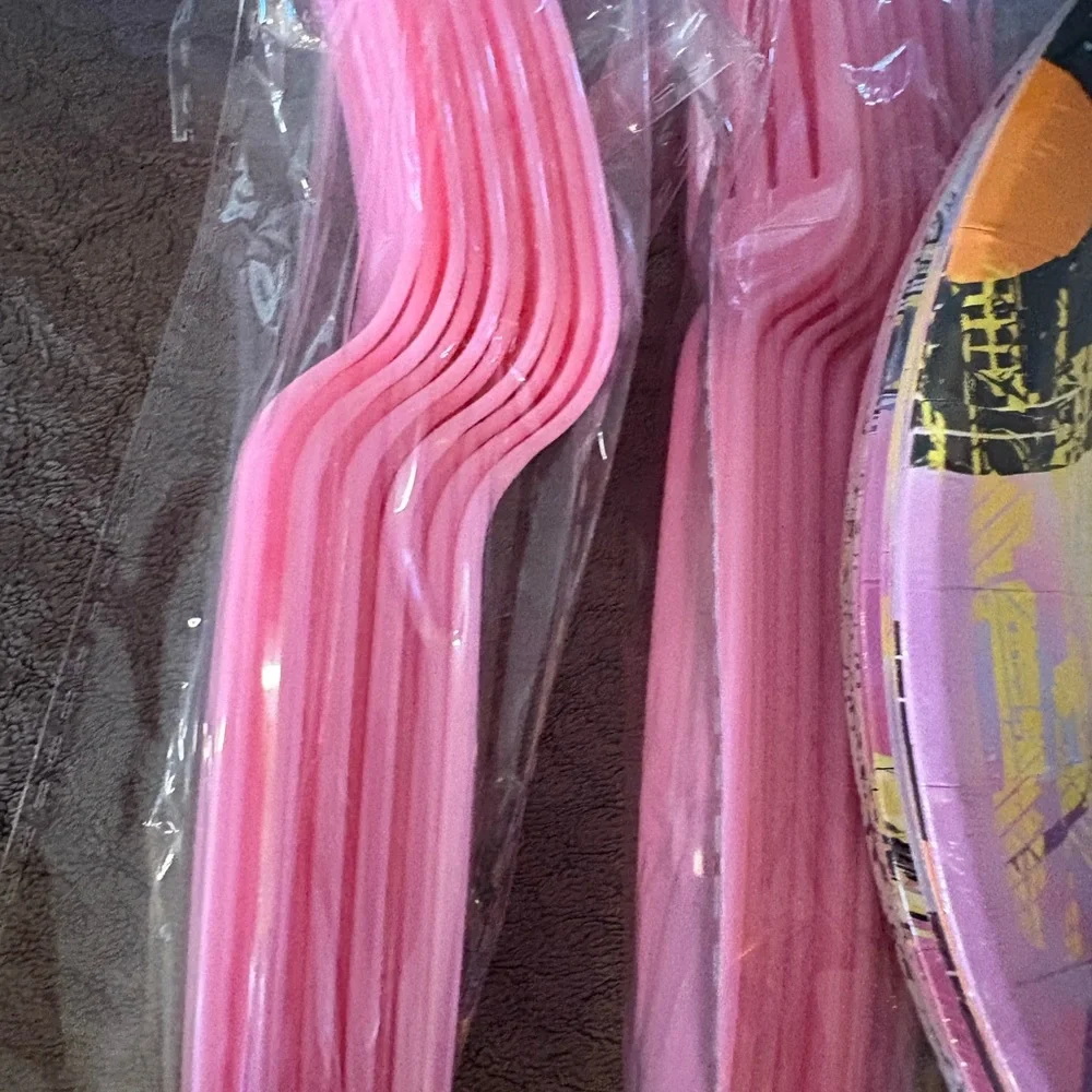 Taylor Swift Party Supplies with Pink and Blue Accents